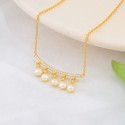 Elegant Fashion Design 18K Gold Plated Fresh Water Layer  Pearl  Ice Out Zircon Stone S925 Sterling Silver Necklace Jewelry