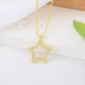Latest Trending Fashion 925 sterling silver gold-plated star pendant Beautiful Minimalist Star Charm Chain Necklace Jewelry
