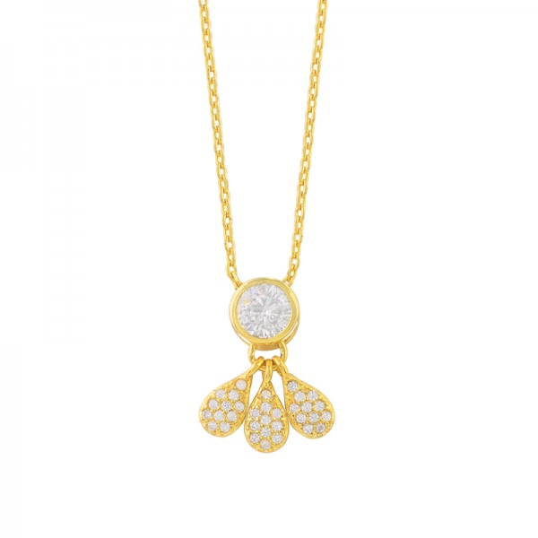 Wholesale Custom Hip Hop 925 sterling silver inlaid zircon gold-plated pendant Jewelry Men's Necklace For Women