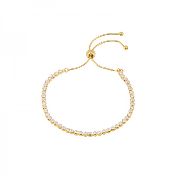 Wholesale Fashion Style Ice Zircon Stone 18K Gold Plated  Snake Bone Chain S925 Sterling Silver Tennis Bracelet Silver Jewelry