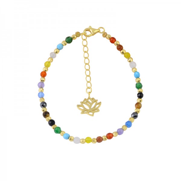 New Bohemia Brief Paragraph National Winds Pony Beads Lotus pendant Colorful Handmade beaded Bracelet