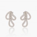 New S925 Sterling Silver Small and Luxury Bow Earrings for Women Inlaid with Zircon Earrings, Elegant and Elegant Earrings
